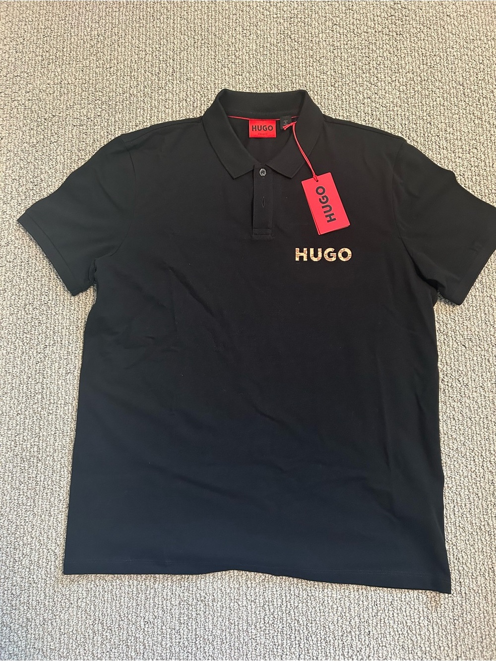 NWT HUGO Black Polo Shirt